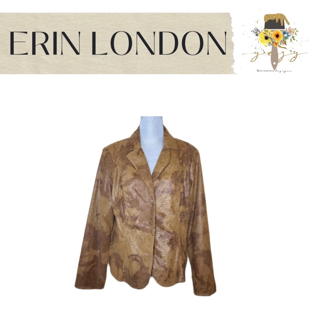 ERIN LONDON Women's Brown Blazer SIZE L